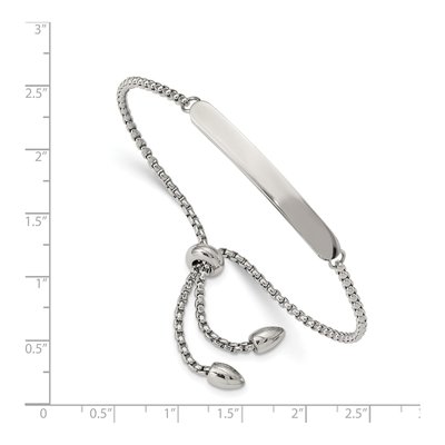 Stainless Steel Adjustable ID Bracelet – view 3