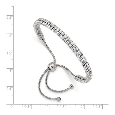 Stainless Steel Crystal Adjustable Bracelet – view 3