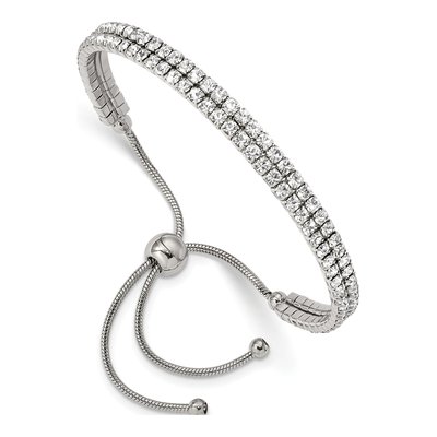 Stainless Steel Crystal Adjustable Bracelet