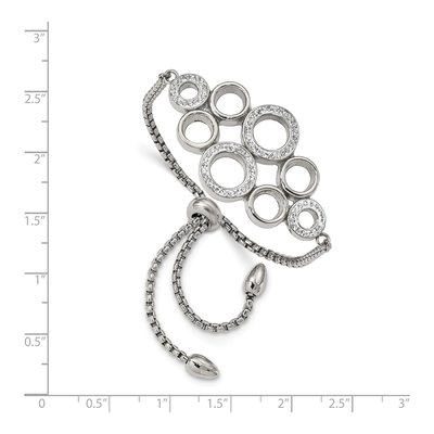 Stainless Steel Crystal Circle Bracelet – view 3