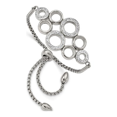 Stainless Steel Crystal Circle Bracelet