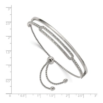 Stainless Steel Crystal Bangle Bracelet – view 3