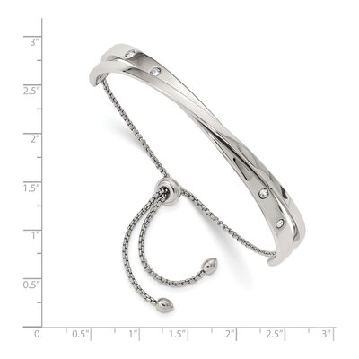Stainless Steel Crystal Bangle Bracelet – view 4