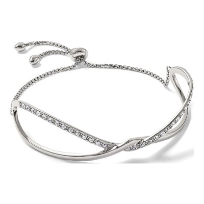 Stainless Steel Crystal Twisted Bangle Bracelet – view 5