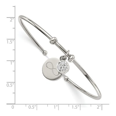Stainless Steel Crystal Infinity Cuff Bracelet – view 4