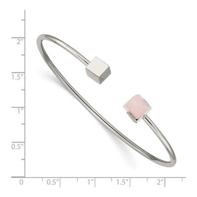 Stainless Steel Quartz Cuff Bracelet – view 3