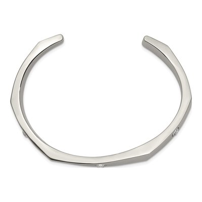 Stainless Steel Crystal Cuff Bracelet – view 3