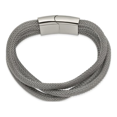 Stainless Steel 3-Strand Mesh Bracelet – view 2