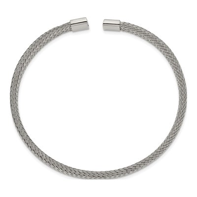 Stainless Steel Mesh Wire Cuff Bracelet – view 3