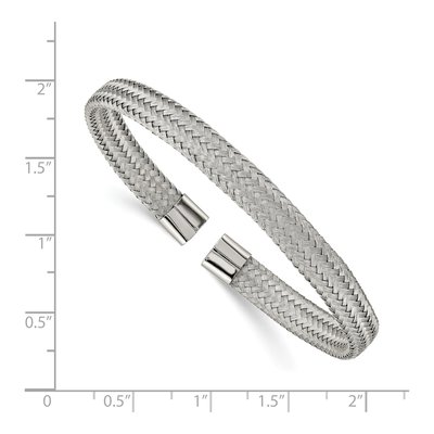 Stainless Steel Mesh Wire Cuff Bracelet – view 4