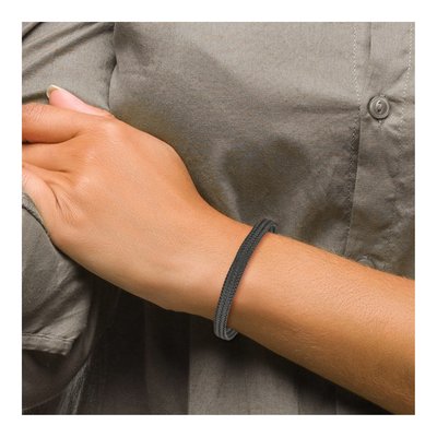 Black Stainless Steel Black Mesh Wire Cuff Bracelet – view 5