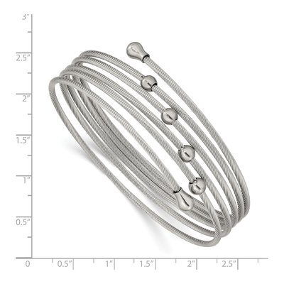 Stainless Steel Flexible Coil Bangle Bracelet – view 4