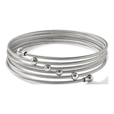 Stainless Steel Flexible Coil Bangle Bracelet – view 6