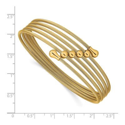 Stainless Steel IP Coil Bangle Bracelet – view 4
