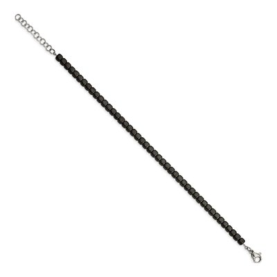Stainless Steel Hematite Beaded Bracelet – view 3