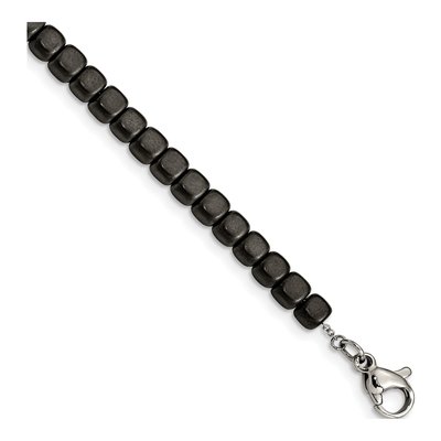 Stainless Steel Hematite Beaded Bracelet – view 4
