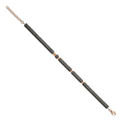 Stainless Steel Hematite Bracelet – view 3