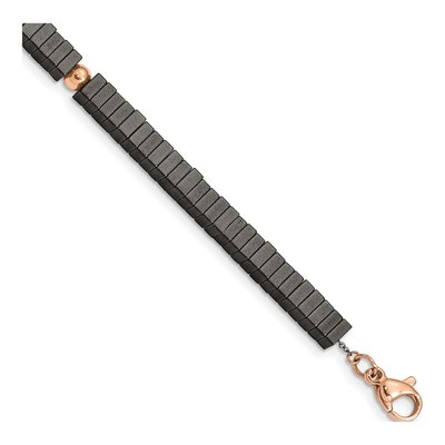 Stainless Steel Hematite Bracelet – view 4