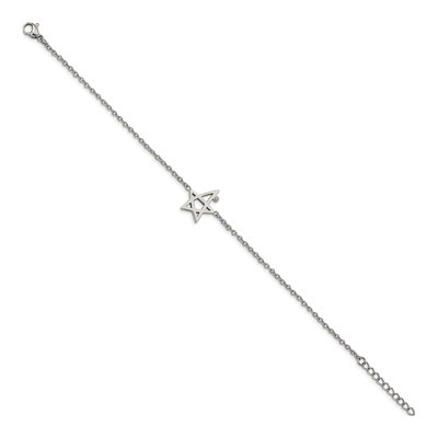 Stainless Steel Crystal Star Bracelet – view 2