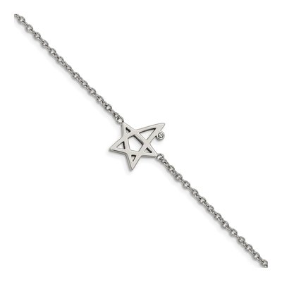 Stainless Steel Crystal Star Bracelet