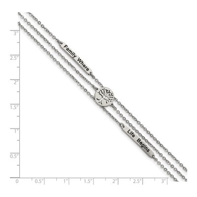 Stainless Steel Family Tree Bracelet – view 4