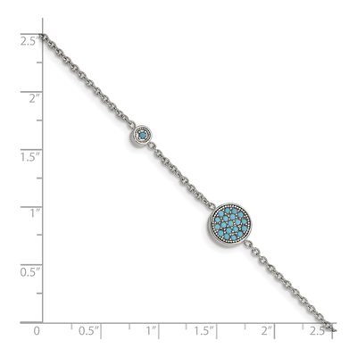 Stainless Steel Turquoise Bracelet – view 5