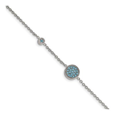 Stainless Steel Turquoise Bracelet