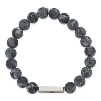 Stainless Steel Medical ID Labradorite Bracelet – view 3