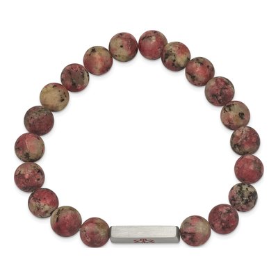 Stainless Steel Medical ID Beaded Bracelet – view 3