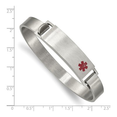 Stainless Steel Medical ID Bangle Bracelet – view 4