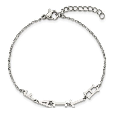 Stainless Steel Faith Bracelet – view 3