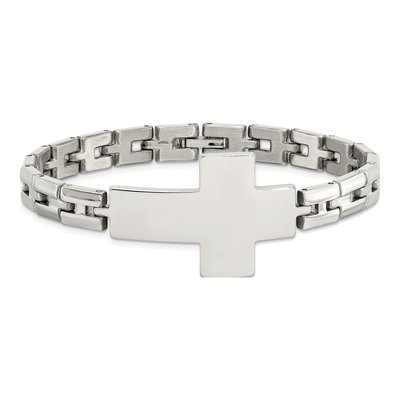 Stainless Steel Cross Link Bracelet – view 4