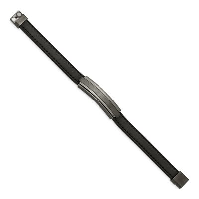 Stainless Steel Gunmetal ID Bracelet – view 3
