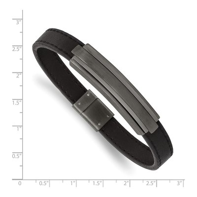 Stainless Steel Gunmetal ID Bracelet – view 4