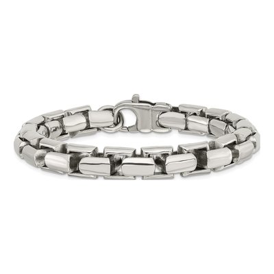 Stainless Steel Square Link Bracelet – view 4
