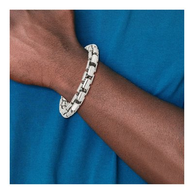 Stainless Steel Square Link Bracelet – view 6
