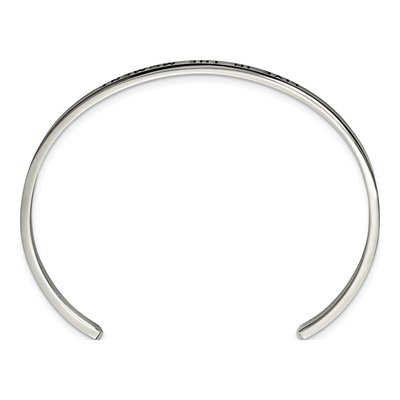 Stainless Steel Crystal 'live Moment' Cuff Bracelet – view 3