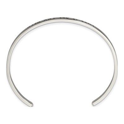 Stainless Steel Crystal 'love Is All You Need' Cuff Bracelet – view 3
