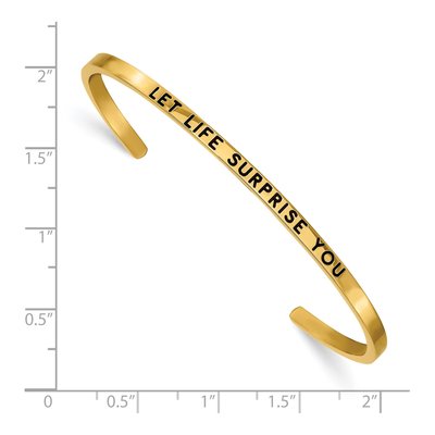 Stainless Steel Crystal IP Cuff Bracelet – view 4