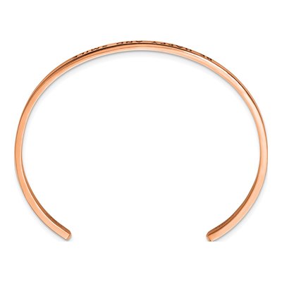 Stainless Steel Crystal BE Happy Cuff Bracelet – view 3