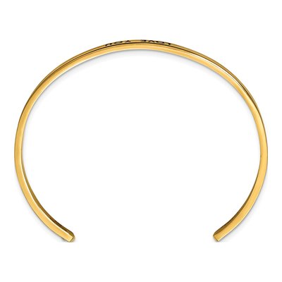 Stainless Steel Crystal LOVE YOU Cuff Bracelet – view 3