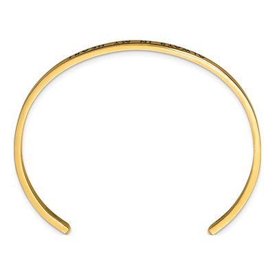 Stainless Steel Crystal IP Heart Cuff Bracelet – view 3