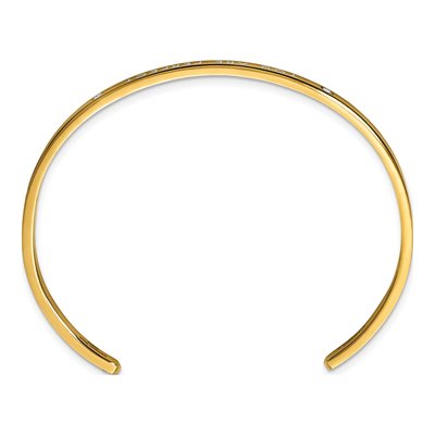 Stainless Steel Crystal IP You Are Perfect Cuff Bracelet – view 3