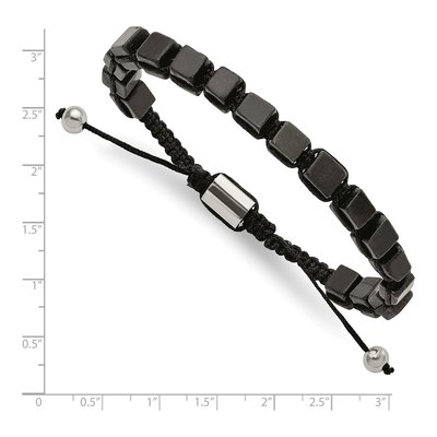 Stainless Steel Agate Macrame Bracelet – view 3