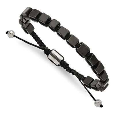 Stainless Steel Agate Macrame Bracelet