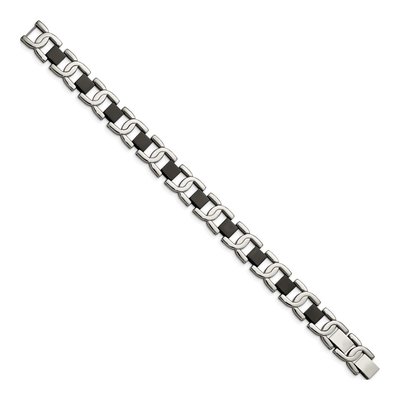 Black Stainless Steel Link Bracelet – view 4