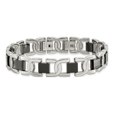 Black Stainless Steel Link Bracelet – view 5
