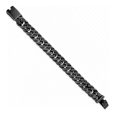 Men's Stainless Steel 15mm Curb Chain Bracelet – view 3