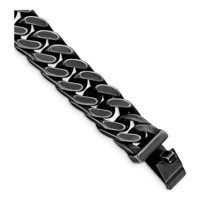 Men's Stainless Steel 15mm Curb Chain Bracelet