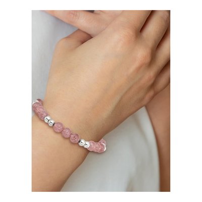 Stainless Steel Strawberry Quartz Bracelet – view 5